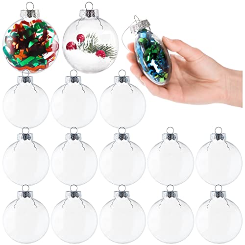 15 Pack Clear Plastic Ornament Discs for DIY Christmas & Wedding Decorations