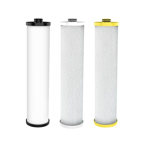 Aqua Crest Water Filter Replacement Set 3 Pack - Black, White & Yellow Compatible with AQ-5300+R