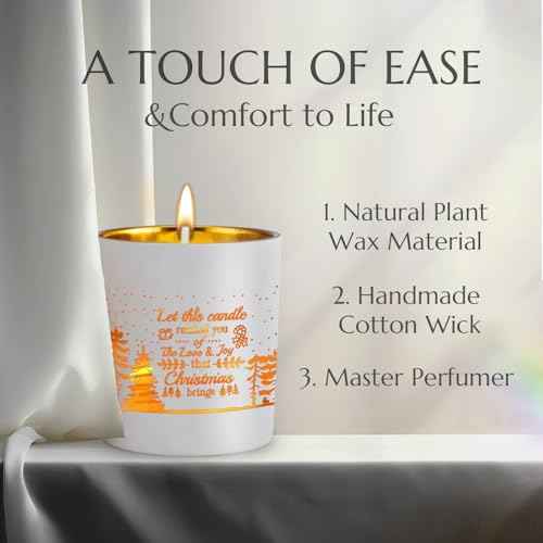 Christmas Decoration, Christmas Gifts for Women Best Friend Mom Sister Coworker, Christmas Gingerbread Candle, 6oz Holiday Soy Candles for Home Decor (Tree)