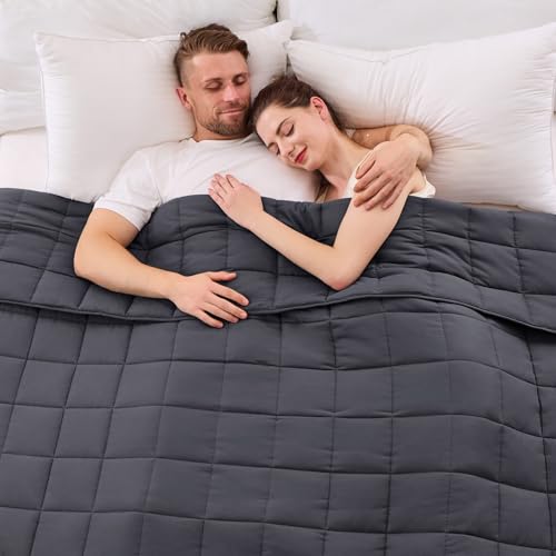 Weighted Blanket for Adults King Size 20lbs Grey 80x87 Inches - Sleep Comfort