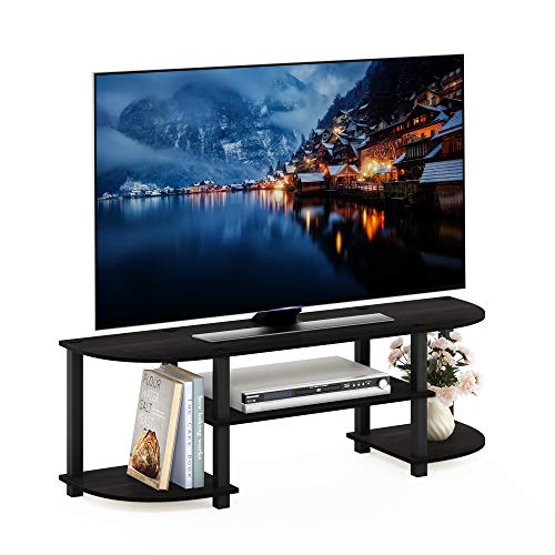 Furinno Turn-S-Tube Wide TV Entertainment Center Espresso/Black - 3-Tier Storage