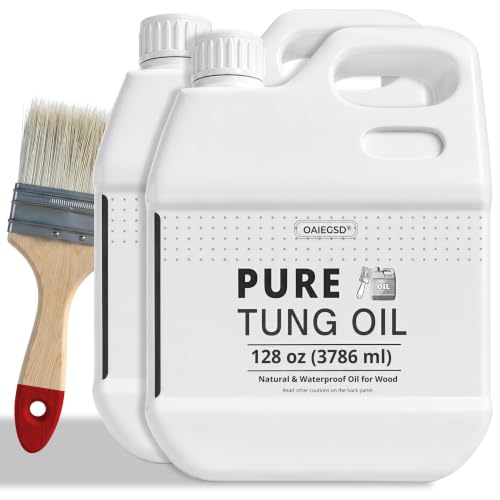 256oz Food Grade Pure Tung Oil for Wood Waterproofing & Protection with Brush - Variation of THIS listing