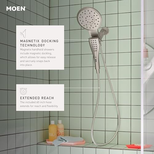 Moen Verso Showerhead & Handshower Combo Brushed Nickel Magnetix System