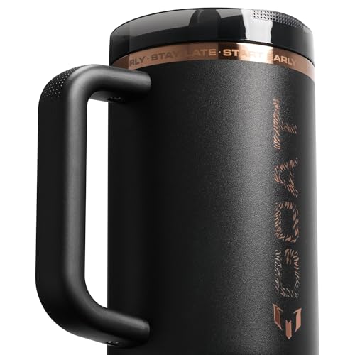 40 oz Stanley Quencher ProTour Flip Straw Tumbler Messi Goat Black