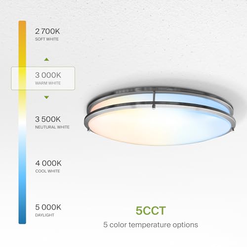 ASD LED 24" Oval Flush Mount Lighting, Close to Ceiling Light Fixture