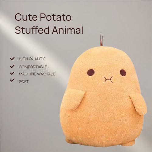 Potato Plush Toy Kawaii Potato Stuffed Doll Soft Stuffed Food Potato Plushie Pillow Toys Doll for Boys and Girls (21in)