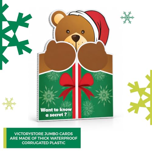 VictoryStore Jumbo 3-Foot Christmas Card with Envelope - Bear Hug