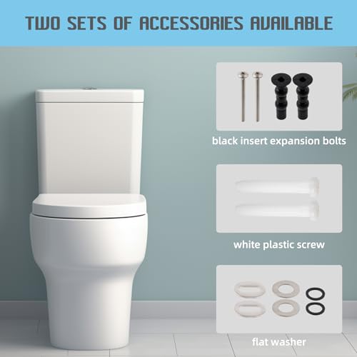 Heavy Duty Elongated Toilet Seat with Soft Close Hinges - Compatible with TOTO
