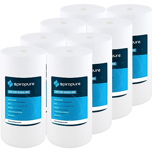 10x4.5-Inch 5 Micron Sediment Water Filter Cartridge Pack - Universal Big Blue Fit