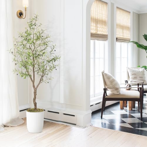 6ft Artificial Olive Tree with Lifelike Fruits for Indoor Decor