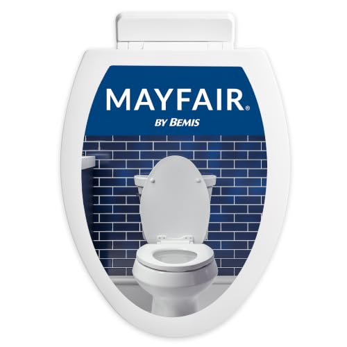 Elongated Modern Toilet Seat - White, Slow Close, Easy to Clean, Single Hinge