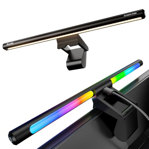 Quntis RGB Backlight Monitor Light Bar 15.7 Inch Eye Care Dual Light for Gaming & Work