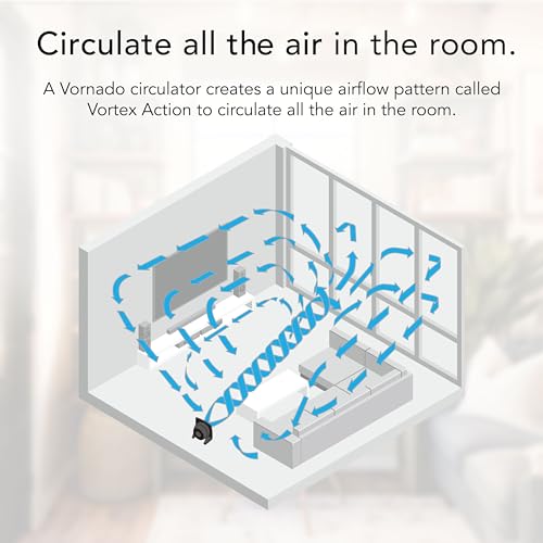 Whole Room Air Circulator Fan - 673T Large Black Vornado 3-Speed Pivoting Head