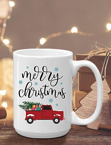 Jolly 15 oz Christmas Coffee Mug in Decorative Gift Box - Blue Ribbon