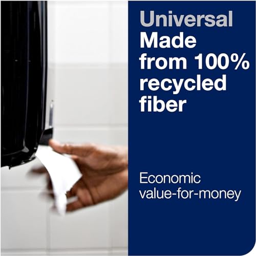 White Hand Towel Rolls 6 Pack - 700 ft Bulk Paper Towels for Restrooms - Advanced ECOLOGO Certified