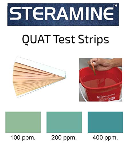 Steramine Sanitizing Tablets Pack of 6 with 30 Test Strips - Food Contact Sanitizer