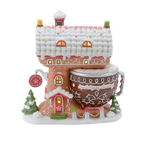 Department 56 North Pole Village Lighted Building with Piping Frosting, 6.5 Inch