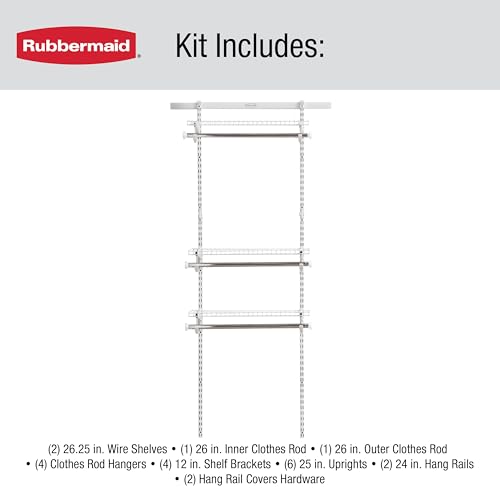 Rubbermaid Configurations Custom Closet Kit - White / 2-4 Feet