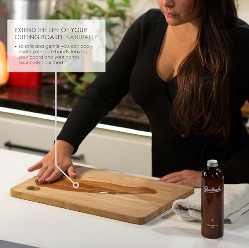 Organic Cutting Board Oil - Food Safe, Mineral Oil Free Wood Conditioner, 12 oz