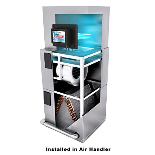 UV-C Air Purifier Light for HVAC Duct 8x8x9 Inches - Whole House UVC Disinfection