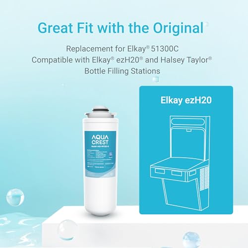 [With Chip] AQUA CREST WF283-R Replacement for Elkay 51300C, 3 Pack