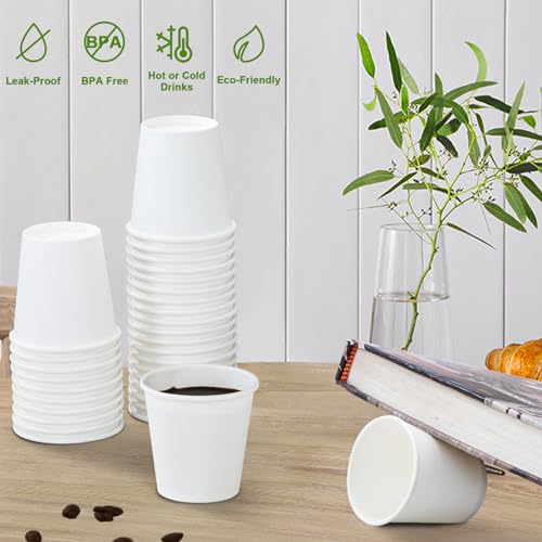 SIUQ 1200 Pack 3 oz Disposable Paper Cups - Small Mouthwash & Drink Cups