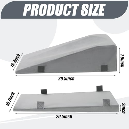 ROYALAY Adjustable Leg Elevation Pillow for Post-Surgery Recovery, Grey, Both Legs