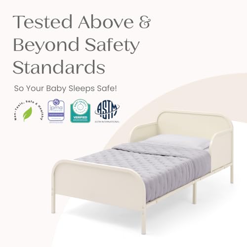 Delta Children Magic Magnet Toddler Bed with Book Storage - Oatmeal