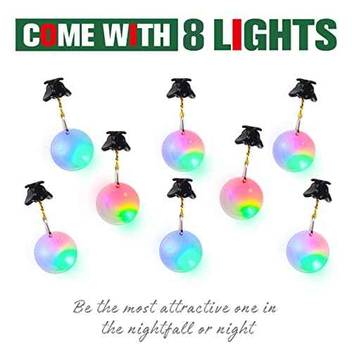 Set of 20 Beard Ornaments, 4 Christmas Light Decorative Balls and 16 Christmas tinting Bells, Great, New Year Gift.