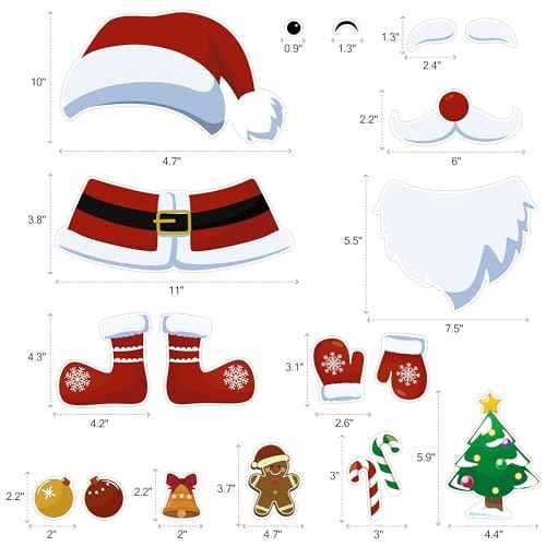 Refrigerator Magnets Christmas Decorations Santa: 18PCS Gingerbread Tree Magnets for Kid