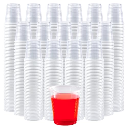 1200 Pack 3oz Disposable Plastic Cups - Clear Tumblers for Tasting & Drinking