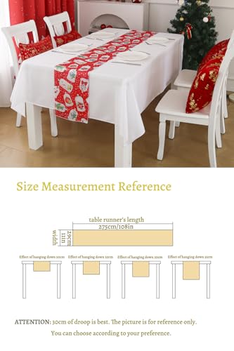 Christmas Bell Satin Table Runner 11''x 108'' Christmas Decoration - iEventStar