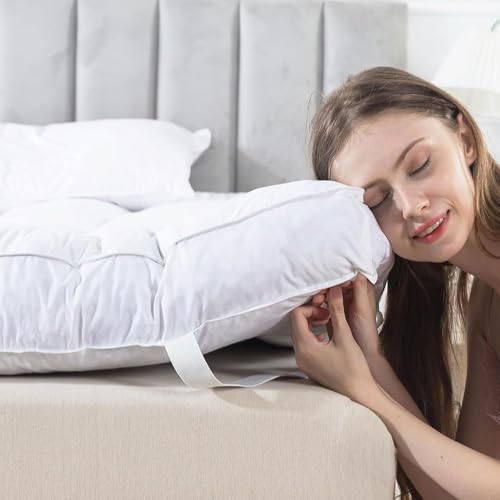 WhatsBedding White Full 3-Inch Duck Feather Memory Foam Mattress Topper
