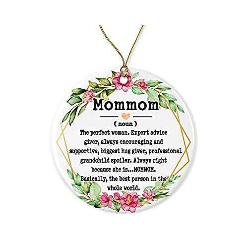 Mommom Christmas Ornament - Mother's Day Gift - Definition Keepsake - Printed on Both Sides