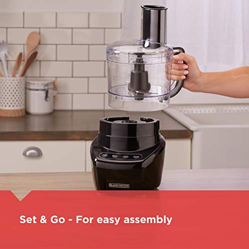 Large Food Processor with Vegetable Chopper - 8-Cup Capacity, 450W Stainless Steel Blades