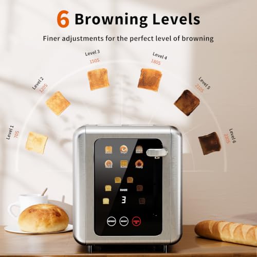 2-Slice Toaster with Touch Screen & Wide Slots - Silver