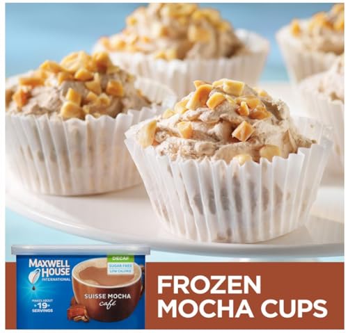 Sugar-Free Decaf Mocha Beverage Mix - 4 oz Tub, 4 Pack, Café-Style Drink