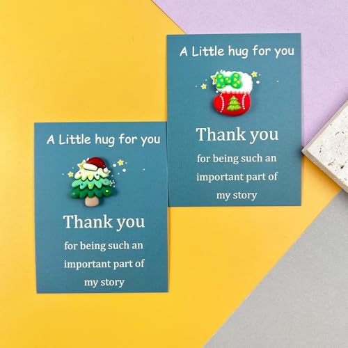 Set of 5 Christmas Pockets Hugs Gifts Bulk Mini Xmas Resin with