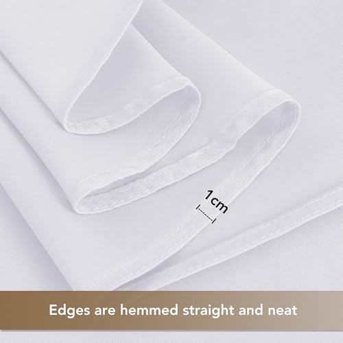 sancua White Table Cloths Rectangle, 8 Pack Tablecloths for 6 Foot