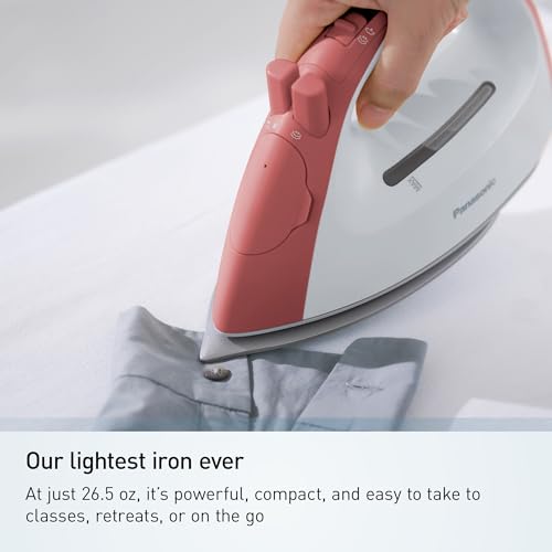 Panasonic Compact Cordless Steam Iron with Charging Station - Red