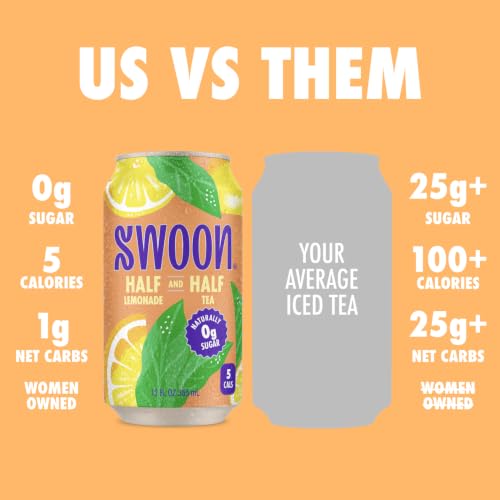 Half Lemonade & Half Iced Tea - Low Carb, Keto, Gluten-Free, Natural Sweetener Pack of 12