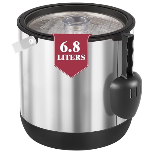 Large Insulated Ice Bucket with Lid & Scoop - 6.8L Black - Party & Home Bar