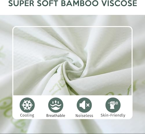 2 Pack Queen Mattress Protector Waterproof Bed Cover Breathable & Stretchable