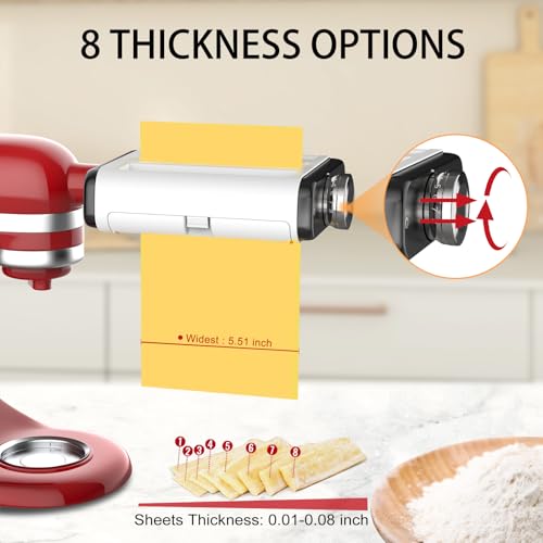 KitchenAid Pasta Maker Attachment 3-in-1 Noodle & Fettuccine Cutter Black-White