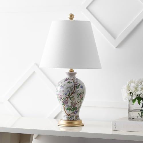 French Country Floral Urn Ceramic Lamp - Multicolor, 24 Inch