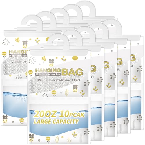 Vacplus Moisture Absorber 20 OZ Hanging Pack - Unscented, Strong Absorption, Fragrance-Free