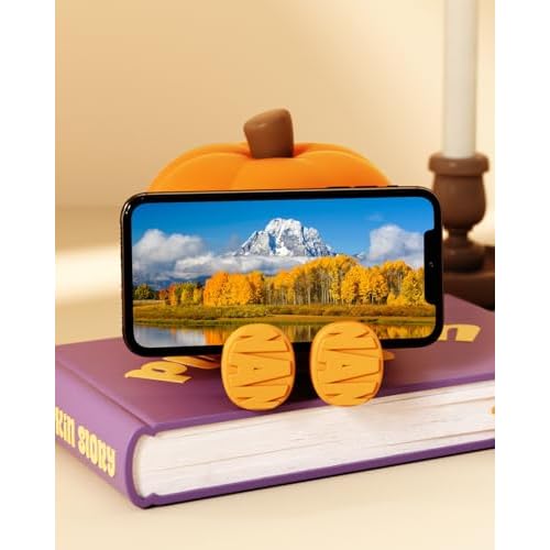 Luditek Pumpkin Night Light, Cute LED Lamp, Silicone Dimmable Nursery Nightlight for Kids, Silicone Rechargeable Bedside Touch Lamp, Funny Office Desk Halloween Decor for Woman and Kids