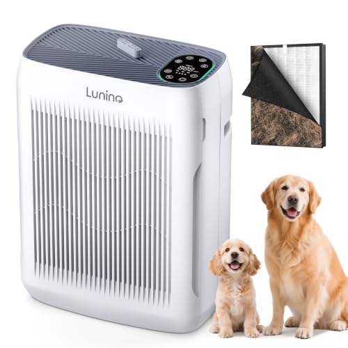 LUNINO Grey Large Room Air Purifier with H13 HEPA Filter, Covers 3000 Sq Ft