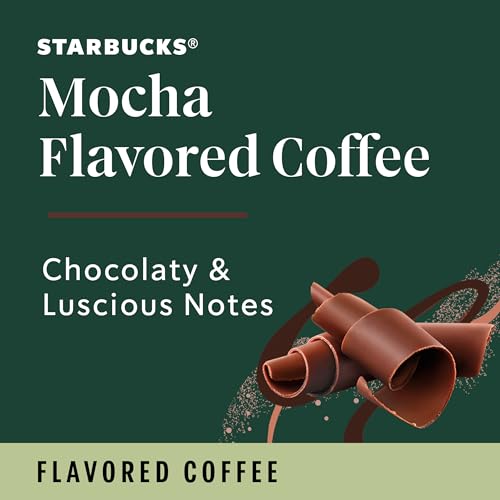 Starbucks Mocha Ground Coffee - 6 Bags of 11 Oz, Flavored Arabica Roast - Pack of 6