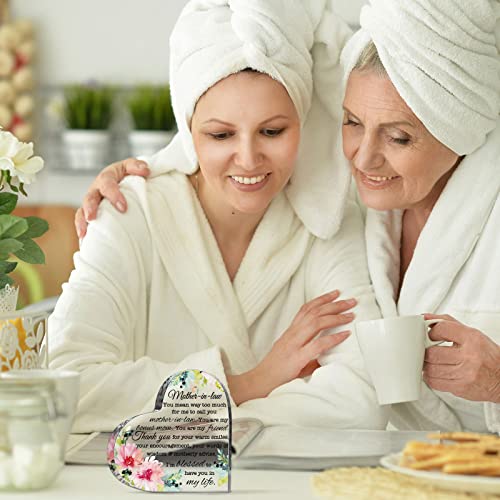 Jetec Heart Plaque Gift for Mom from Daughter Son – Mother in Law Edition